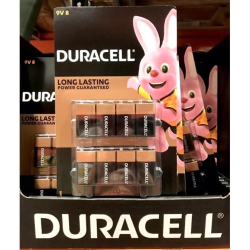 Costco好市多 Duracell 金頂鹼性 9伏特電池 8入 9V battery