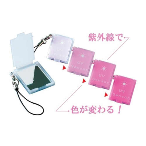 UV sensor 【現貨】 變色鏡 吊飾 紫外線 感應 紫外線對策 變色 偵測 鏡子 隨身鏡 化妝鏡 抖音