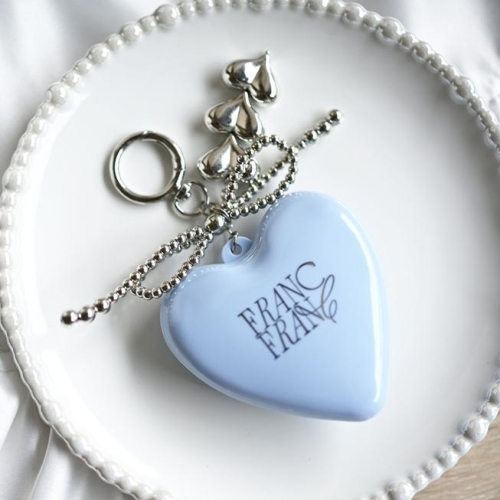 丸丸選品 日本帶回 愛心心型 包包吊飾 補妝小鏡子 梳子 聖誕節禮物 交換禮物 補妝鏡