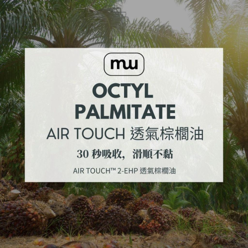 AIR TOUCH™ 透氣棕櫚油｜MIT全製程｜ISO22716 GMP工廠｜不黏不悶｜RSPO永續｜美容師專用