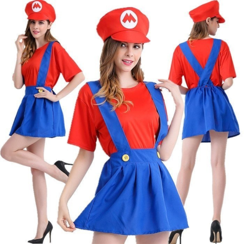 瑪莉歐 瑪利歐 超級瑪莉 服裝 化妝舞會 PARTY 夜店服(萬聖節,兒童節,舞會,道具服,遊戲服,夜店,尾牙,表演)