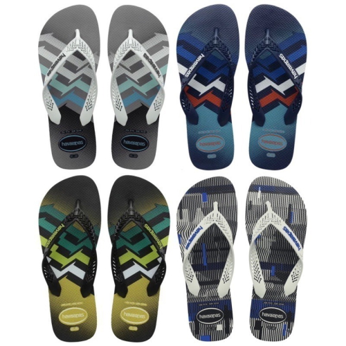 巴西人字拖Havaianas 男款 Power light 透氣鞋帶系列 灰/海軍藍/黑/ 線條底白帶