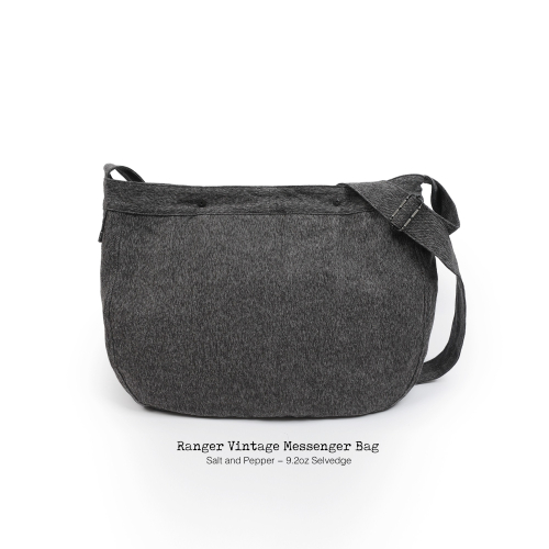 Ranger Vintage 9.2oz Selvedge Salt and Pepper Messenger Bag