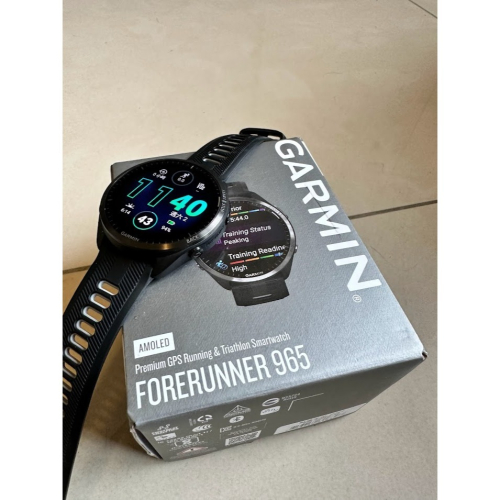 Garmin Forerunner 965 GPS 全方位鐵人運動錶/獵影黑 少戴極新 三鐵首選