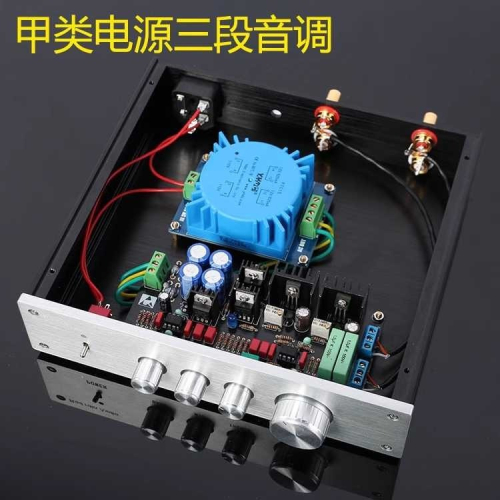 前級 擴大機 A類 現貨 實耗8瓦 F1 銀 110V 高中低/直通三段音調 高傳真 hi-fi