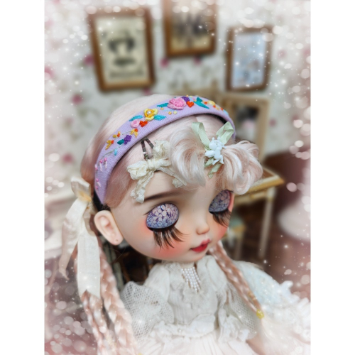 Blythe 小布的刺繡髮箍