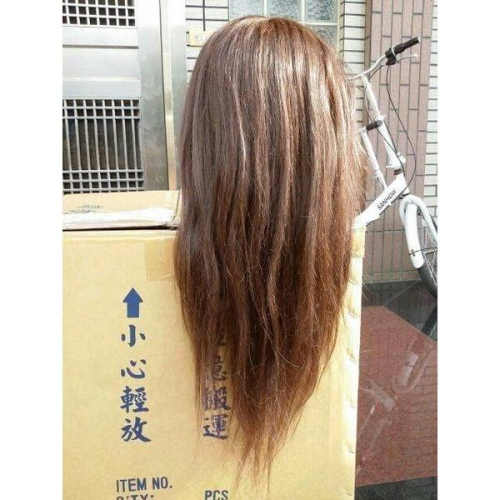 練習用 美髮 金髮 金色 棕髮 黑髮 頭髮 練習 頭 單頭 假人頭 18吋 22吋 一體成型 編髮 包頭 剪髮 可電棒