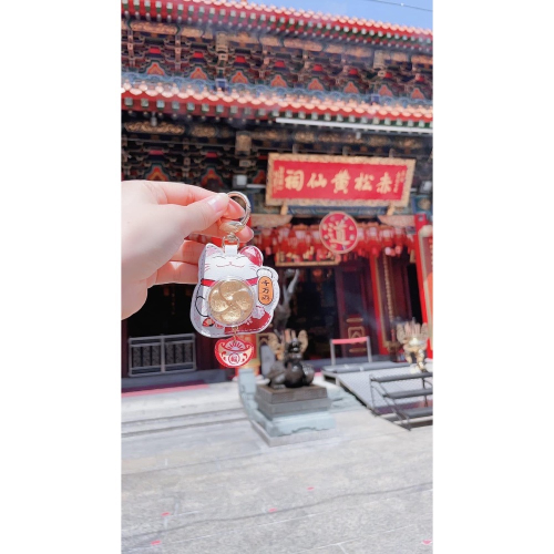 全新-金箔轉轉鑰匙圈禮盒組（招財貓）