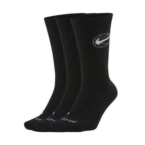【鳥日子】配件 NIKE Basketball Crew Socks 籃球 中筒襪 全黑 三雙入 DA2123-010