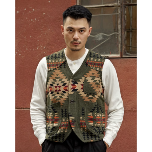 復刻 經典印地安圖騰 飛行毯馬甲 COUNTRY NAVAJO VEST BLANKET VEST 羊毛混紡