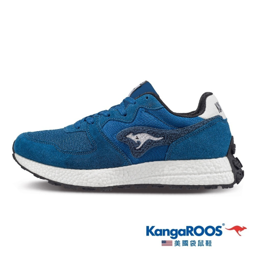 金英鞋坊~ KangaROOS美國袋鼠鞋 男時尚經典NEWTRO復古潮流運動鞋 21216-迷霧藍 超低直購價890元