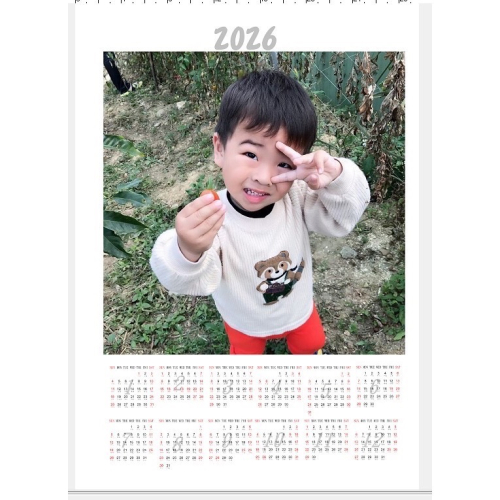 2026年 客製化年曆（大尺寸/小尺寸）
