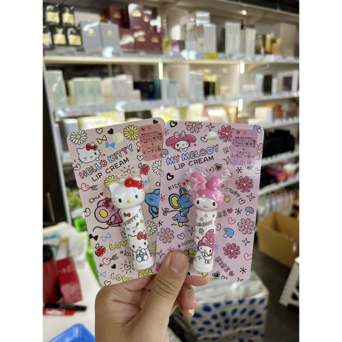 正品 日本kitty護唇膏 潤唇膏 限定款保濕不沾黏（無色x水蜜桃味?）
