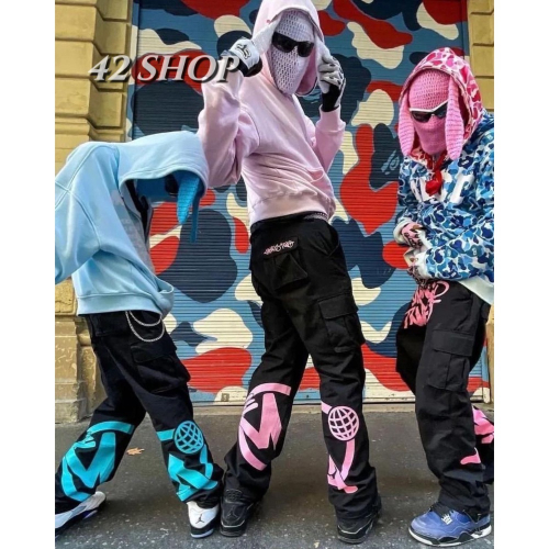 ?? ???? ?????? | Minustwo cargos歐美Y2K印花拼接工裝褲
