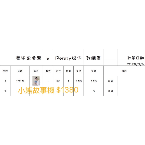 Penny媽咪 合單