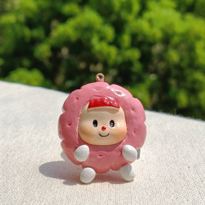 草莓餅乾多多妹 樹脂黏土 手工作品