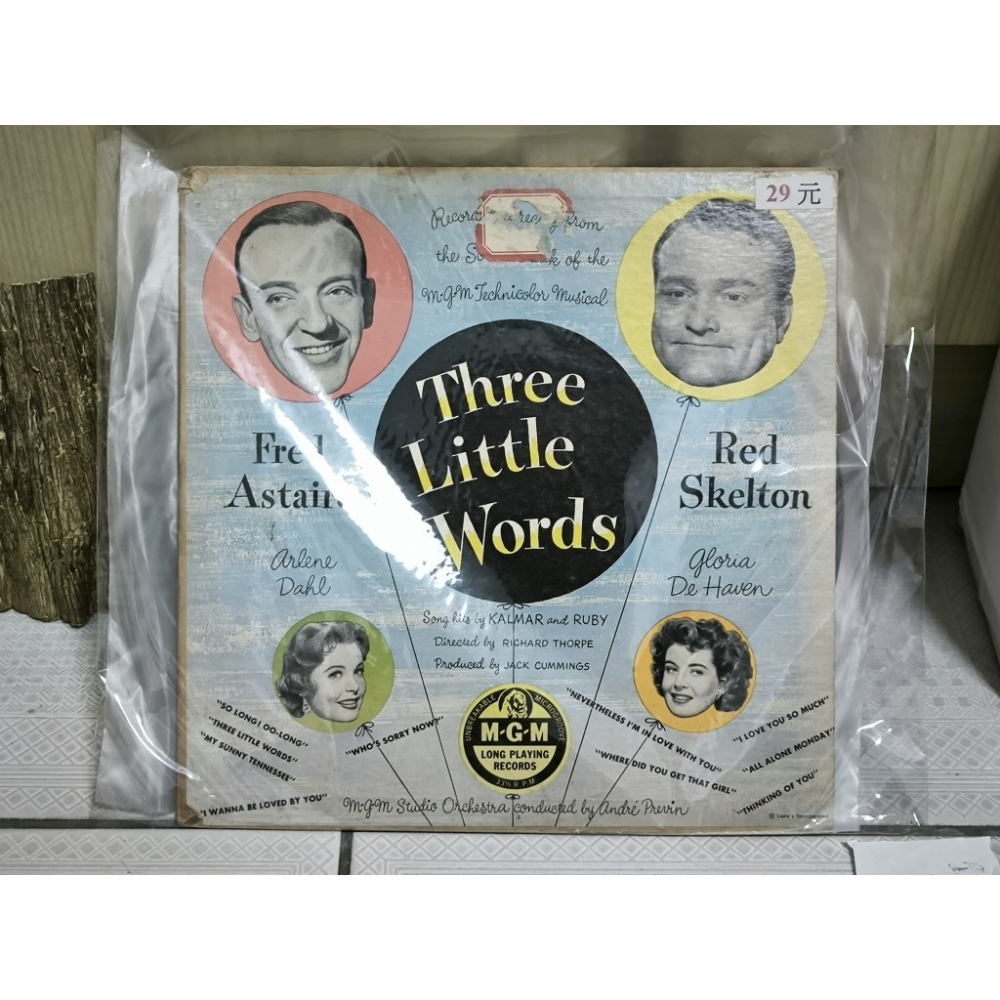 二手黑膠唱片-歌舞片 Three Little Words 片況差