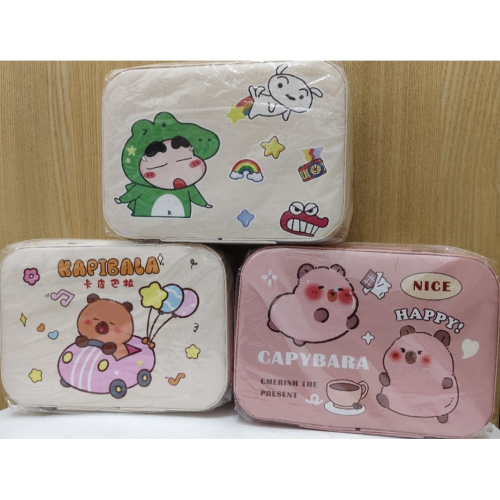 卡皮巴拉 水豚君 化妝包 / 蠟筆小新 手提化妝包 / 便攜 硬殼 收納箱 / 小行李箱 / 收納盒
