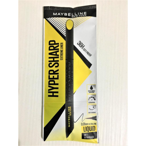 MAYBELLINE 媚比琳 36H極限持久激細抗暈眼線液 極致黑 #小黑霸全新