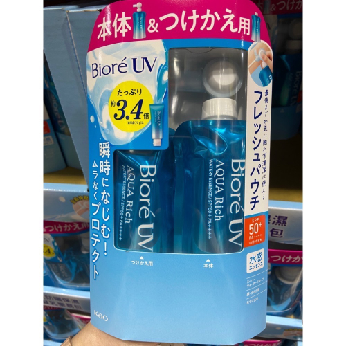 BIORE蜜妮保濕防曬水凝乳120克+補充120克 SPF50+ PA++++-吉兒好市多COSTCO代購