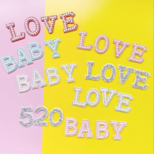 [Hare.D]現貨 情人節 數字 珍珠字母 插牌 BABY LOVE 520 蛋糕插牌 蛋糕裝飾 慶生 節日 烘培裝飾