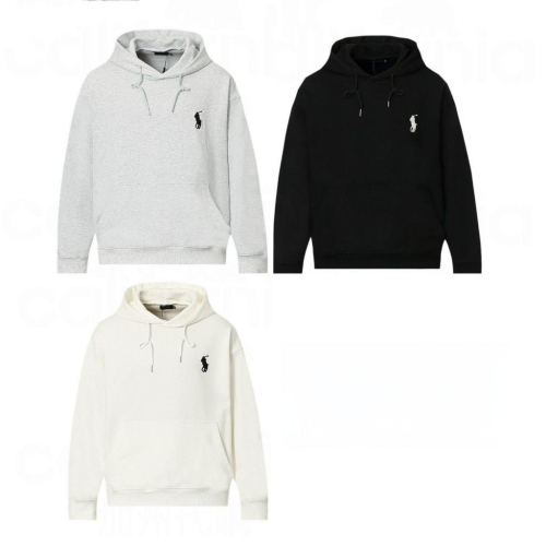 RL男女款長袖毛圈圓領 大學T/運動衫/帽T 白色/灰色/黑色 Factory Store工廠店版本