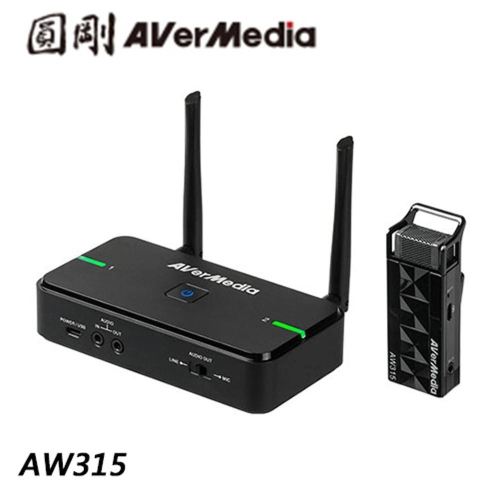 @電子街3C特賣會@全新 圓剛 AVerMedia AW315 2.4GHz 無線教學 麥克風組 AW315