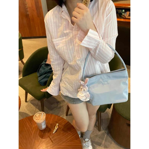 ʀᴏᴀɴɴᴀ_ᴋʀ自留??韓國小眾mucu and ebony糖果色刺繡尼龍休閒腋下單肩手提女包