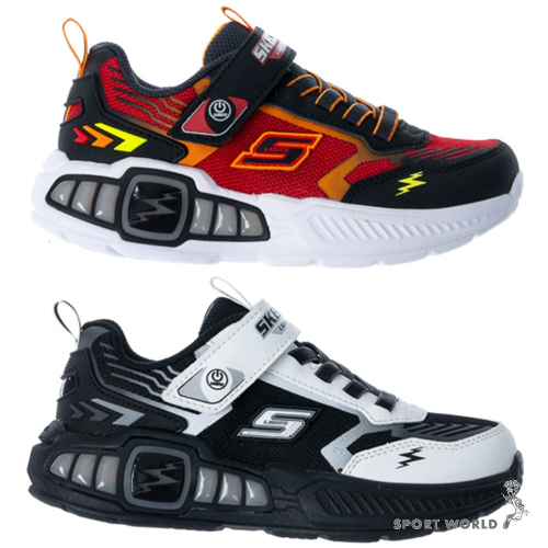 Skechers 燈鞋 中大童 LIGHT STORM 3【運動世界】400151LBKRD/400151LWBK