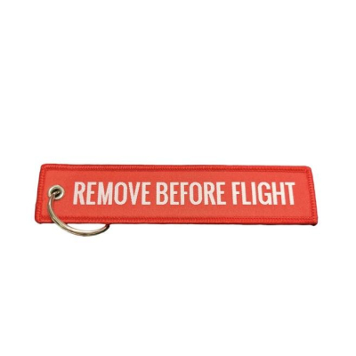 Remove before flight 紅色刺繡鑰匙圈 飛行前拆除 經典款