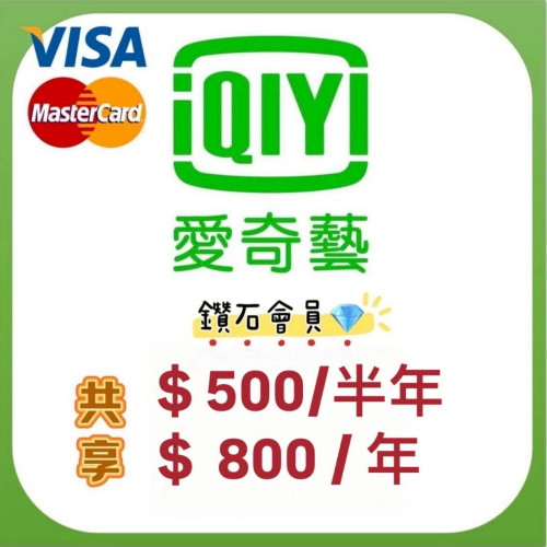 IQIYI會員 愛奇藝會員共享