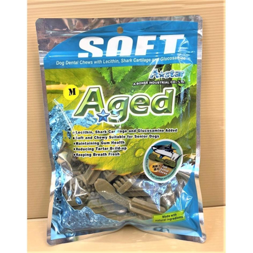 ?妤珈寵物店?雙刷頭 高齡犬 潔牙骨 240克 M號 高齡犬 潔牙骨 A-star Bones Aged