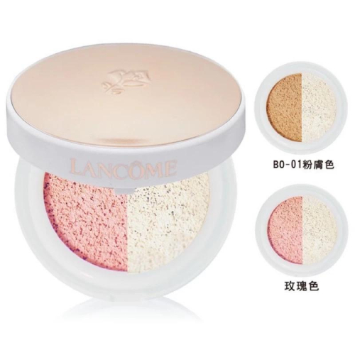 LANCOME蘭蔻 激光煥白裸光氣墊粉餅 限定白金 可換芯 #玫瑰色