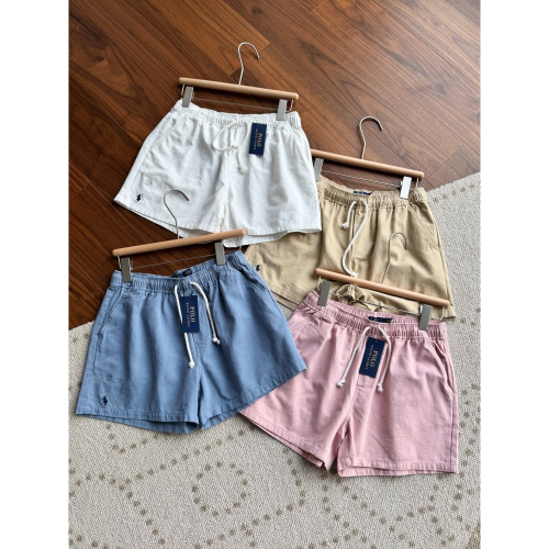 Ralph Lauren純色棉質抽繩短褲
