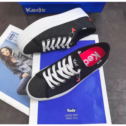 限量新品?️ 美國??潮牌Keds牛仔?天使愛心吊飾休閒鞋?小白鞋 運動鞋 懶人鞋