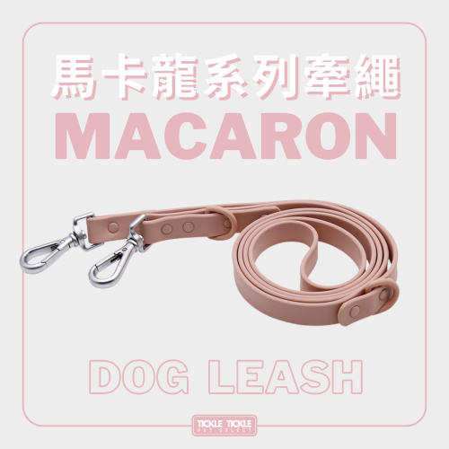 【馬卡龍牽繩】外出 牽繩 頸圈 胸背 散步 馬卡龍 多巴胺色系 玩水 游泳 防撥水 防水 Waterproof
