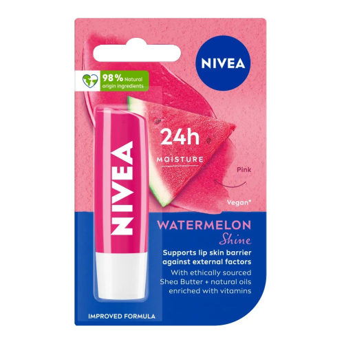 【NIVEA 妮維雅】水漾護唇膏-西瓜亮彩(4.8g)【0053】