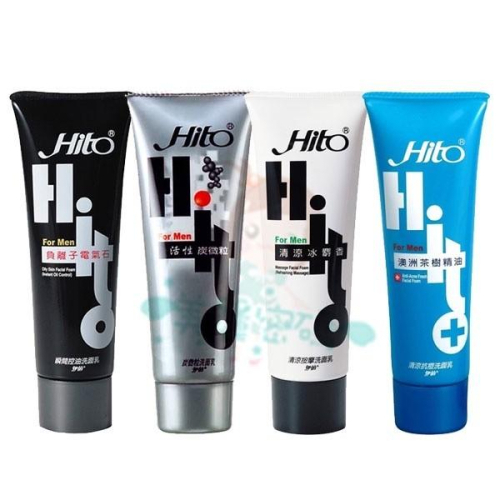 伊的 HITO 男性洗面乳 120ml 炭微粒/清涼抗痘/清涼按摩/瞬間控油 多款供選【美麗密碼】