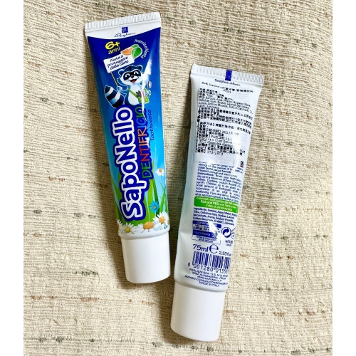 saponello兒童水果口味牙膏 香橙薄荷 75g