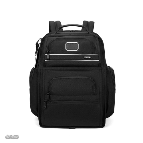 【TUMI】途米男士黑色時尚雙肩背包手提包登山包書包筆電包旅行包商務包彈道尼龍材質多口袋鑰匙鎖帶簡約隔層多耐磨生日禮物