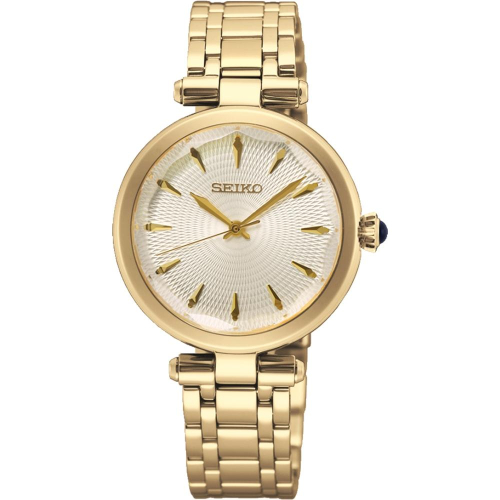 SEIKO 精工錶 典雅簡約石英手錶-30mm金色-(SRZ554P1/7N01-0KX0G)