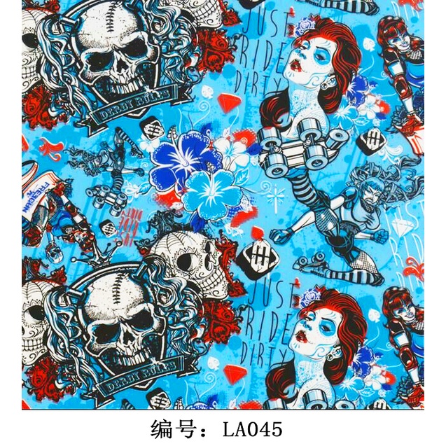 水轉印膜-競速滑冰生死鬥Roller Derby-LA045-50cm寬-水添色水轉印