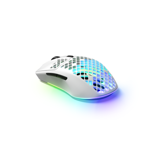 (廣大電腦) 賽睿 SteelSeries AEROX 3 WIRELESS 超輕量 無線電競滑鼠 白色