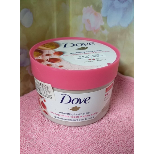 全新 現貨 Dove 多芬 去角質 身體磨砂膏 石榴籽與乳木果 298g