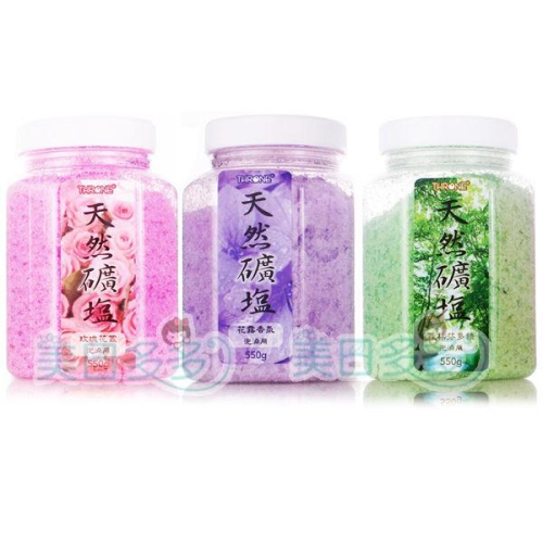 THRONE 斯儂恩 天然礦鹽 玫瑰花叢/花露香芬/森林芬多精 550g 泡澡用【美日多多】