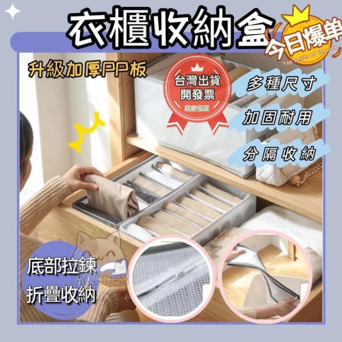 升級拉鍊PP板 衣櫃分格收納袋 內衣內褲襪子收納盒 分隔收納盒 衣櫥收納袋 分隔收納袋 衣物收納 加厚衣褲收納袋 收納盒