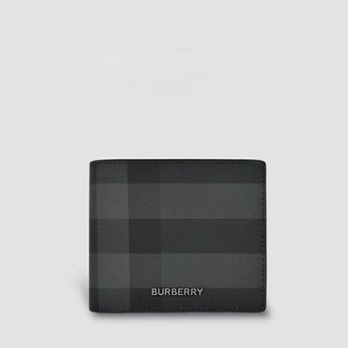 check and Leather Bifold Wallet 品牌字母徽標 經典格紋雙摺皮夾 客人預訂