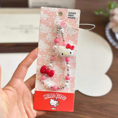 正品 HelloKitty手機鏈 手腕掛繩珠串掛飾 高級感掛鍊