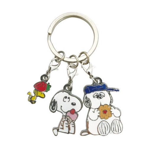 史努比 Snoopy 鐵片鎖圈(草莓)
