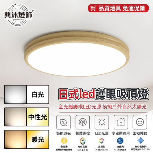 【XINGMU 興沐】新款現貨吸頂燈 北歐創意個性超薄主臥室燈 現代簡約家用房間led臥室燈 圓形吸頂燈